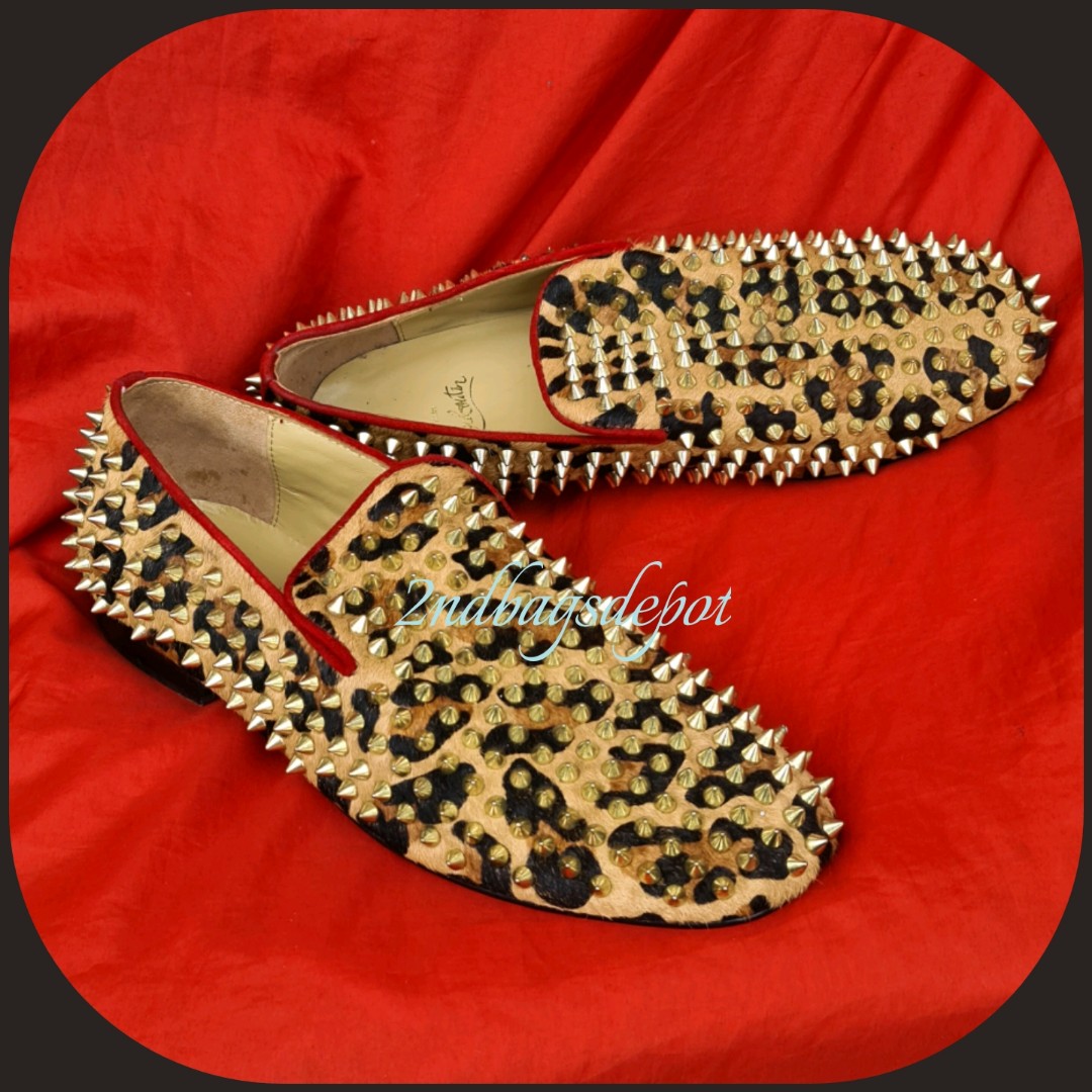 Christian louboutin mens leopard print shoes new arrivals