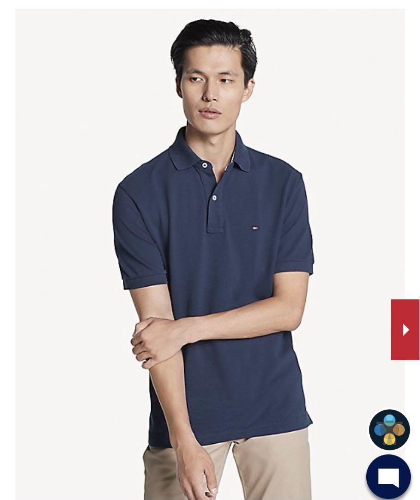 tommy hilfiger navy polo shirt