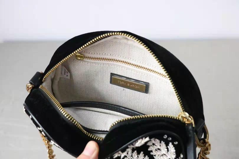 Kira embroidered velvet chain discount wallet