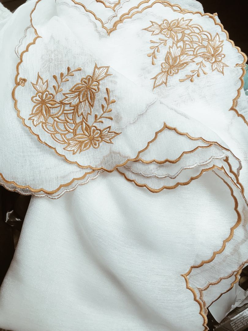 Veil klasik sulam emas - new, Women's Fashion, Bridal Wear on ...