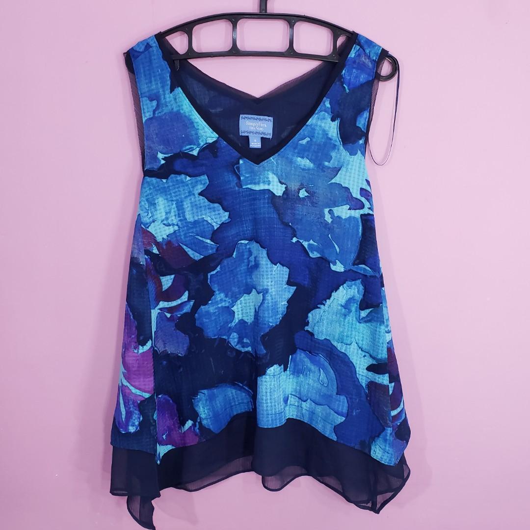 vera wang sleeveless tops