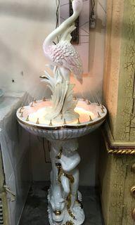 vintage 5ft Italian Capodimonte Porcelain Water Fountain with Lights