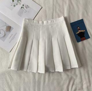 white tennis skirt