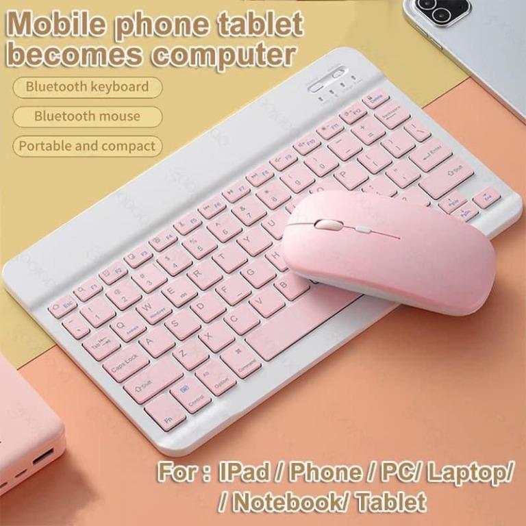 Wireless 2in1 Keyboard and Mouse (Category: Computer Keyboard) located in Manila. Submitted by affordshopz (Listing ID 1058969790, Image 1). Description: Wireless Bluetooth Keyboard Mouse Set Lightweight Portable For IPad/Phone /PC/Laptop/Notebook/Tablet The mouse and keyboard can use Bluetooth to connect to the phone to play games Suitable for all mobile phone models, all IPADs, tablets 7 in keyboard is more suitable for ipad mini 's size (The k
