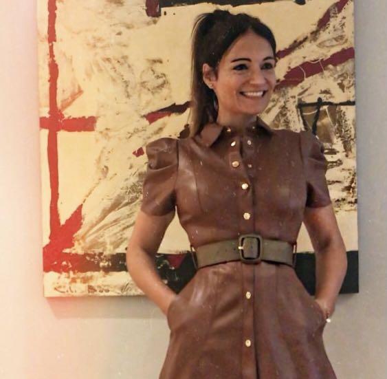 Zara Brown Leather Dress BNWT Size M