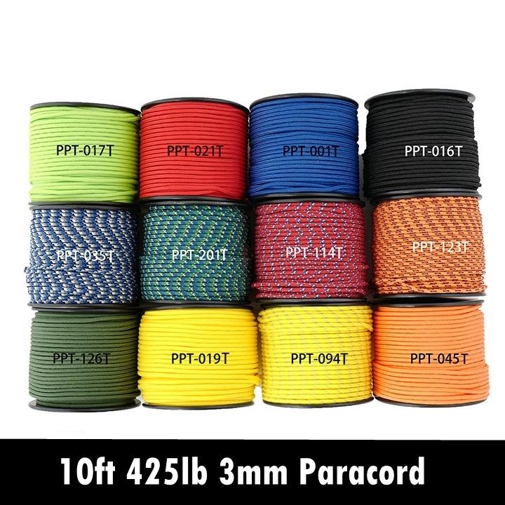 10ft 425lb Paracord 5 strands 3mm Parachute Cord Survival For Bracelet  Handmade, Hobbies & Toys, Stationery & Craft, Craft Supplies & Tools on  Carousell