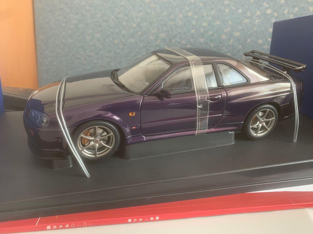 絕版 1 18 Autoart Skyline Gtr R34初版紫色 絕版模型車 興趣及遊戲 玩具 遊戲類 Carousell