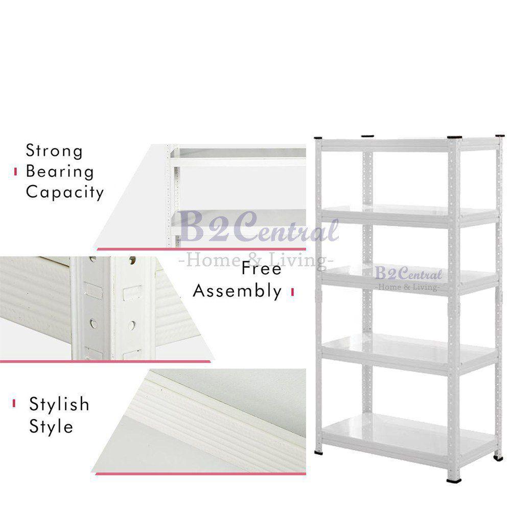 💐2 in 1 Boltless Rack White Shelving Storage Rack Store Room Full Metal ...