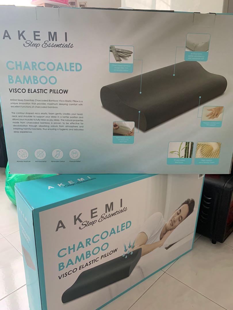 Akemi charcoaled bamboo visco elastic pillow clearance