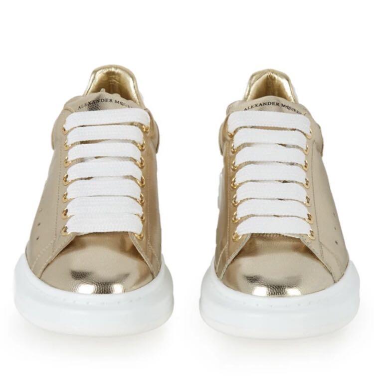 Alexander mcqueen gold sneaker sale