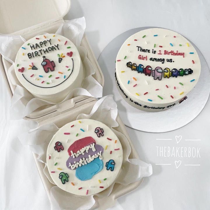 Among us customized cake bento cake, Food & Drinks, Homemade Bakes on