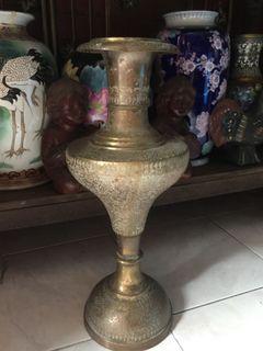 Antique 20in Maranao Solid Brass Jar/Vase