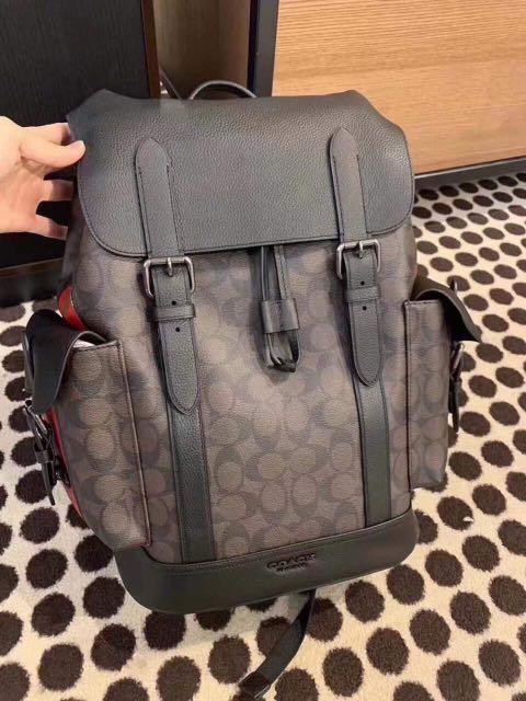 Authentic coach men backpack C1242 monogram canvas traveller bag