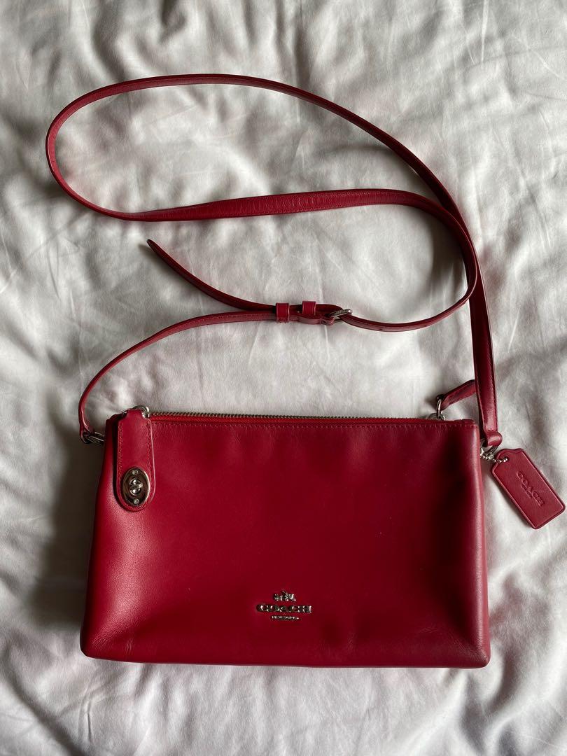 Authentic Coach sling bag Red Luxury Bags Wallets on Carousell