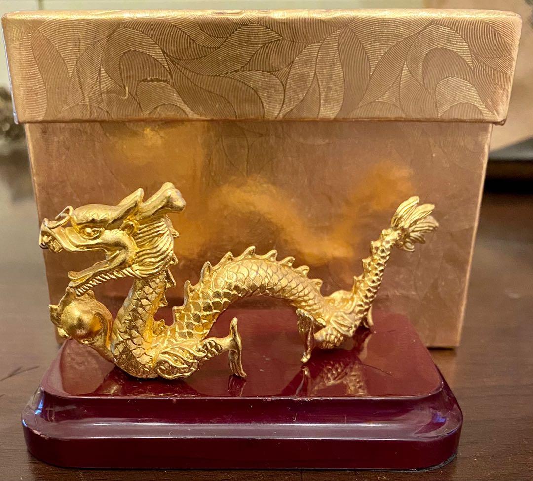 Authentic Risis 24k goldplated Chinese Zodiac Dragon Figurine w