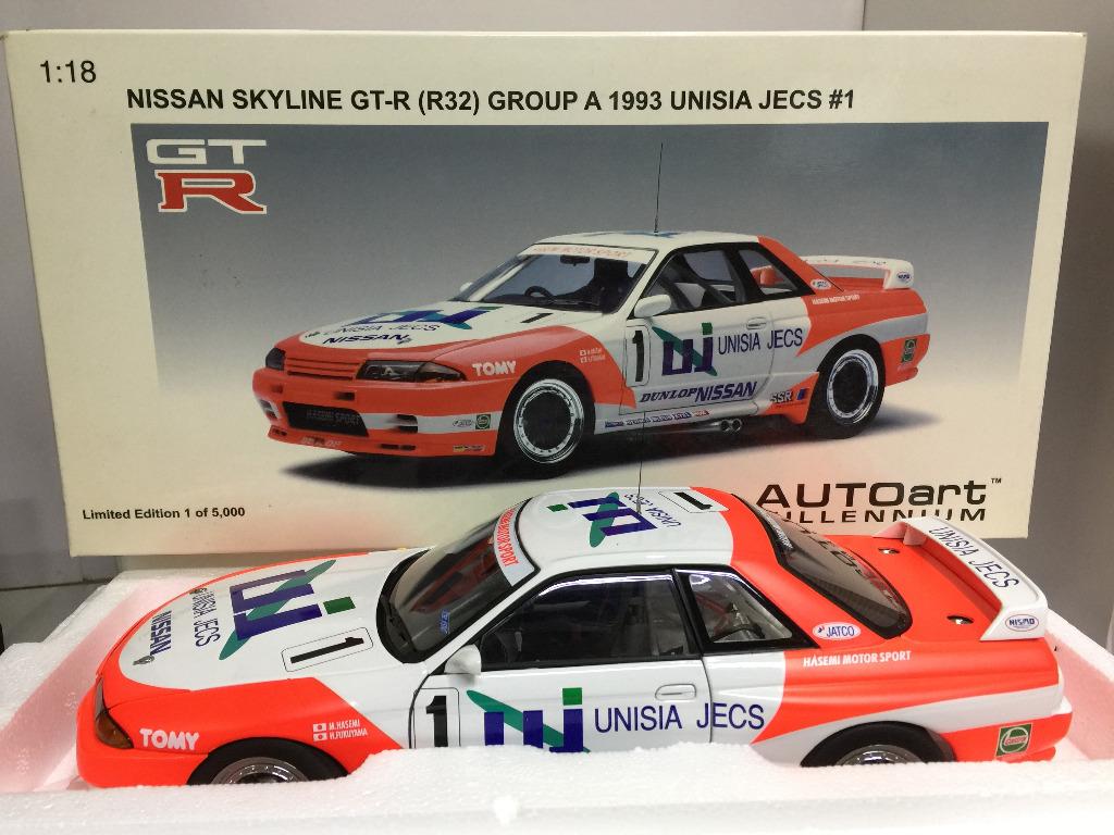 AUTOART 1/18 NISSAN SKYLINE GT-R R32 GROUP A 1993 UNISIA JECS #1