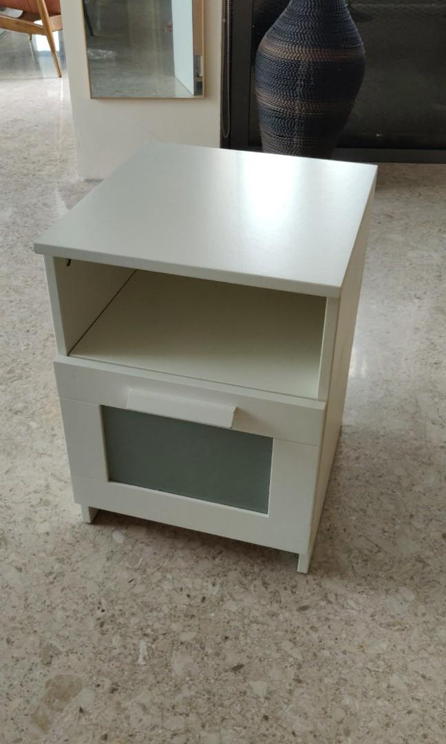 Brimnes nightstand white deals