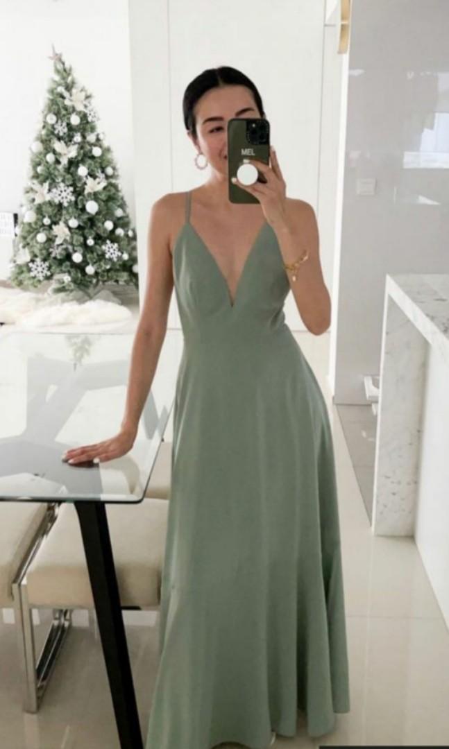 bnwt love bonito kaleni padded plunge maxi dress