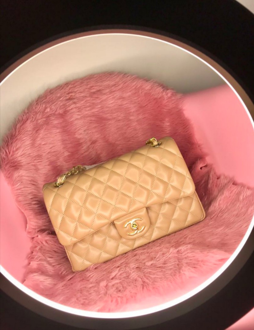 Chanel cheap apricot bag