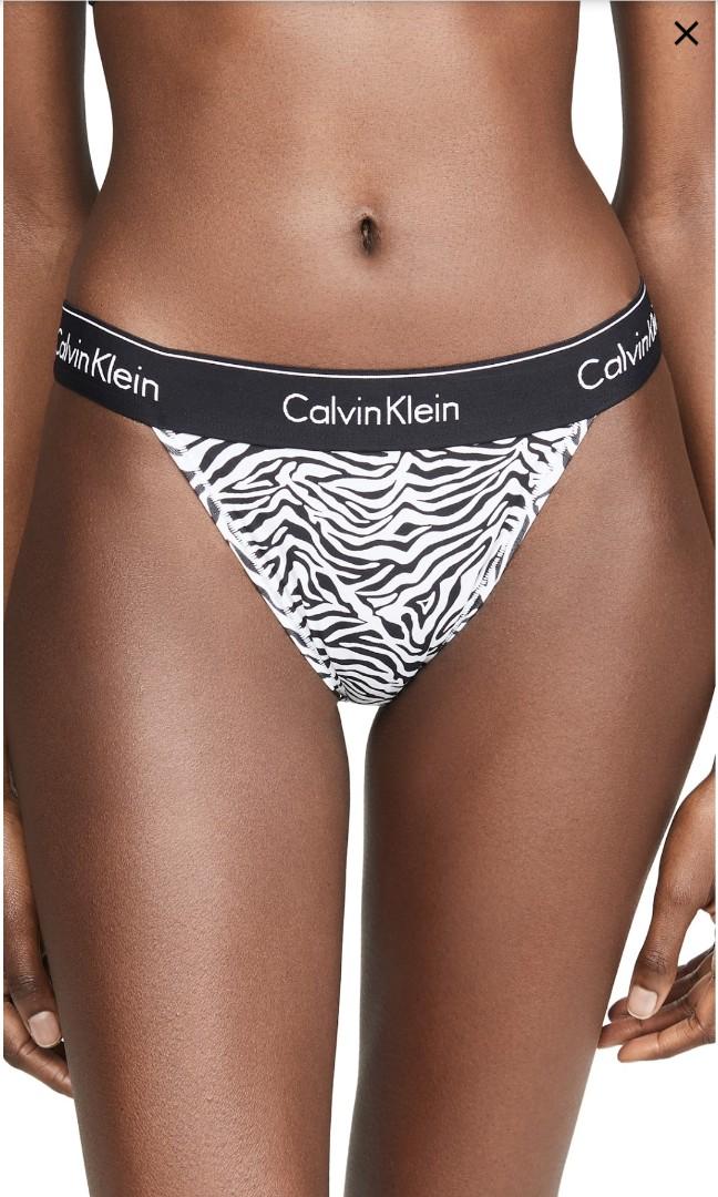 CK Underwear Calvin Klein Square Animal High Leg Tanga Sold as Set