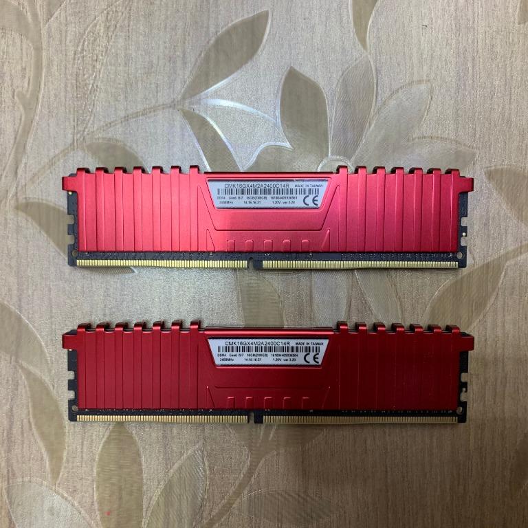 Corsair Vegeance LPX 16 GB 2400 Mhz DDR4 RAM 2 x 8 GB CMK16GX4M2A2400C14R Computers Tech Parts Accessories Networking on Carousell