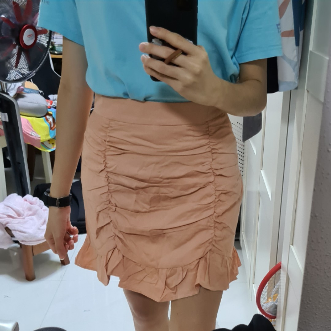 Creamy Pink Mermaid Skirt Women s Fashion Bottoms Skirts on