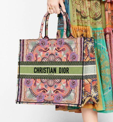 Dior book tote multicolor dior in lights embroidery online