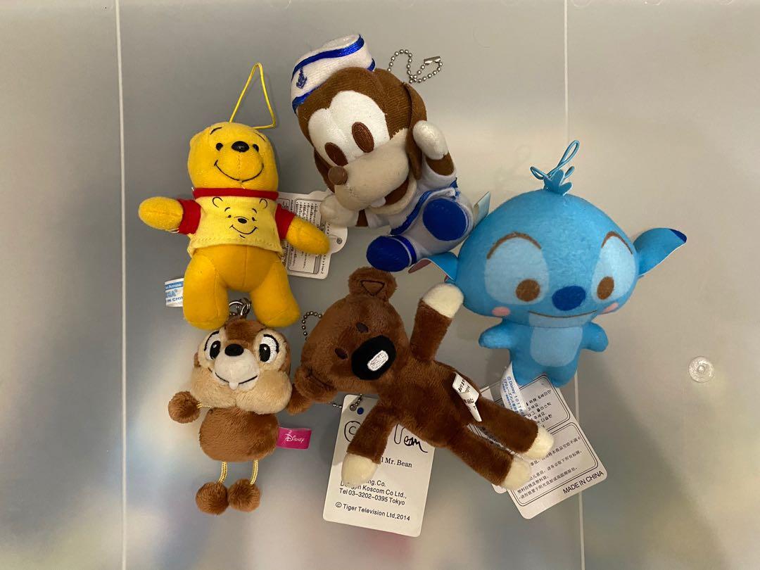 Disney Mr Bean Plush Keychains