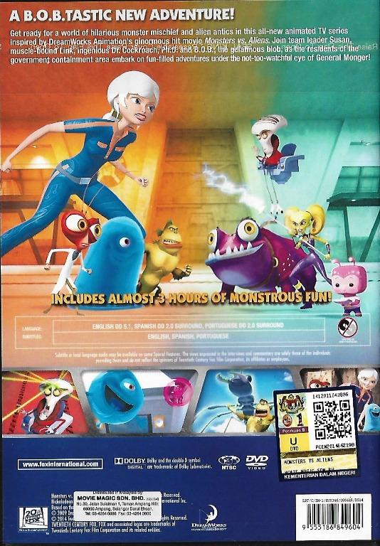 English Animated Movie Monsters vs Aliens Cloning Around DVD