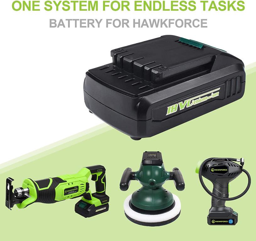 FreeDelivery Replacement Power Tool Battery 1.3Ah HAWKFORCE 18V Lithium ion Battery No Memory Effect Cordless Tool Battery Pack for HAWKFORCE