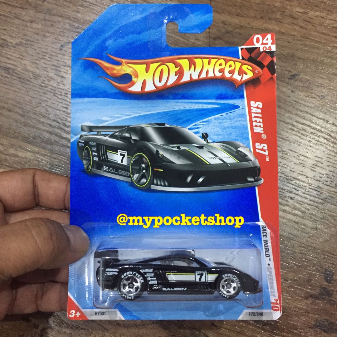 (RESERVED) Hot Wheels SALEEN S7 - Black / Goodyear / 2010 Hotwheels Race  World - Speedway / Hard to find