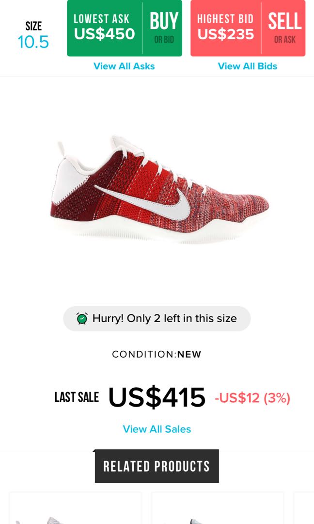 kobe 11 elite red horse