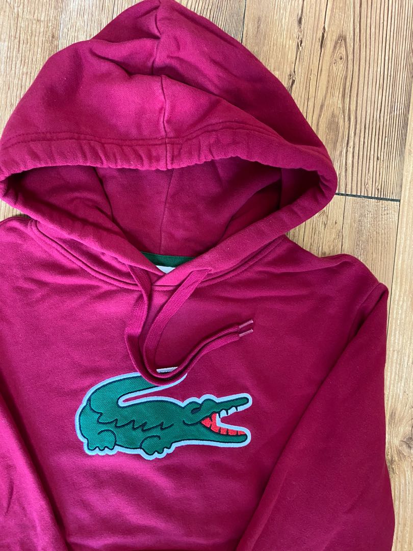 ✓LACOSTE MAROON hoodie FOR SALE ✓, Men's Fashion, Tops u0026 Sets, Hoodies on  Carousell