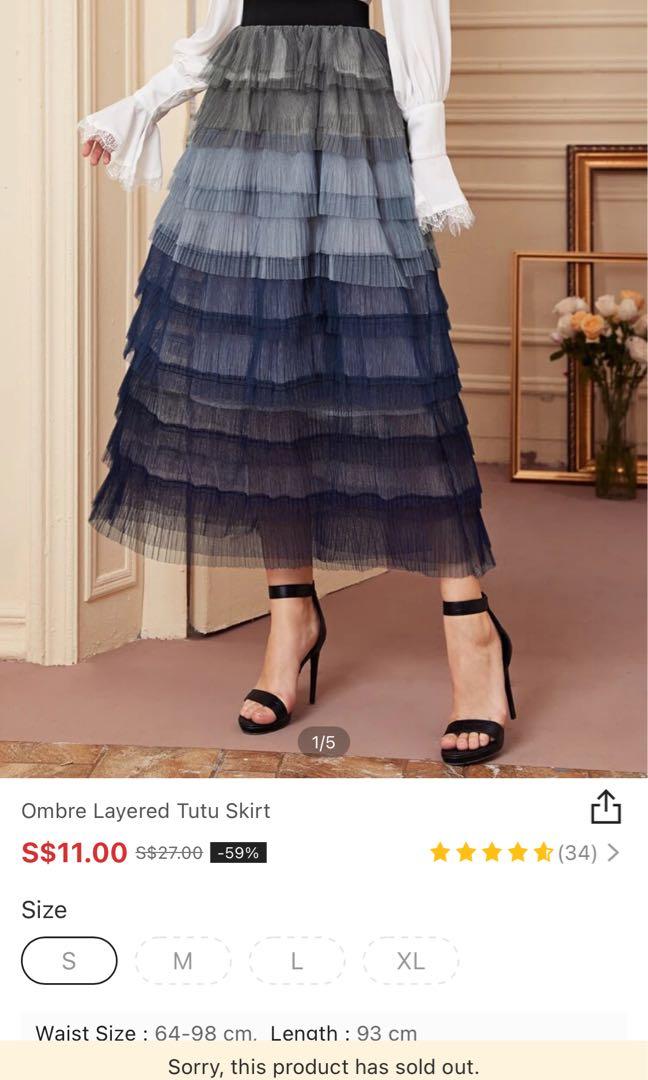 Ombre tulle top layered skirt