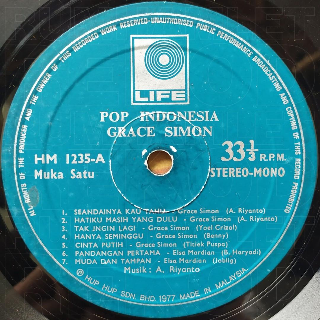 LP Grace Simon – Pop Indonesia (1977), Hobbies & Toys, Music