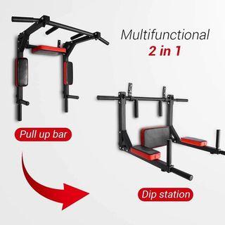 Multifunctional Wall Pull Up Bar Station - Home Exercise & Gym Equipment
