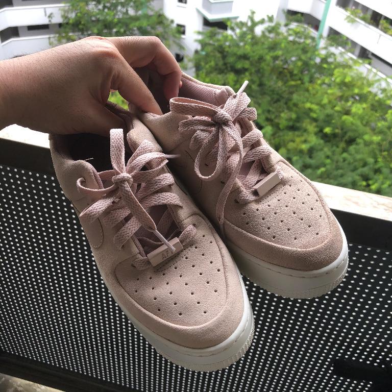 Nike air force 1 sage trainers particle beige phantom sale