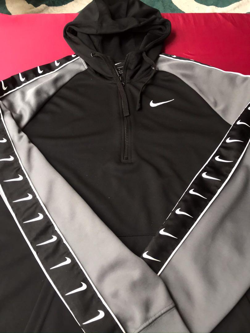 Nike tape hoodie black store