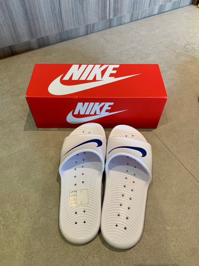 nike kawa shower slide white