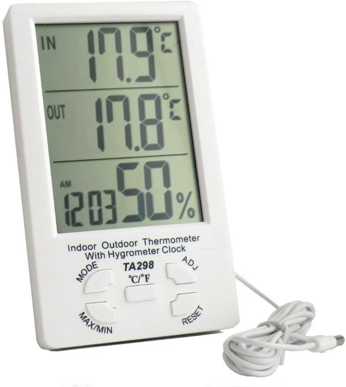 Ta298 Indoor Outdoor Two Temperatures Display LCD Digital