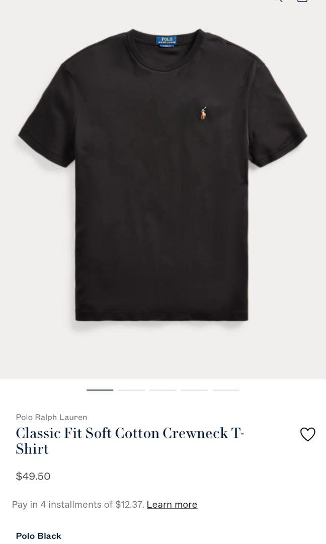 Ralph Lauren Classic Fit Soft Cotton Crewneck T-shirt, Men's Fashion, Tops  & Sets, Tshirts & Polo Shirts on Carousell