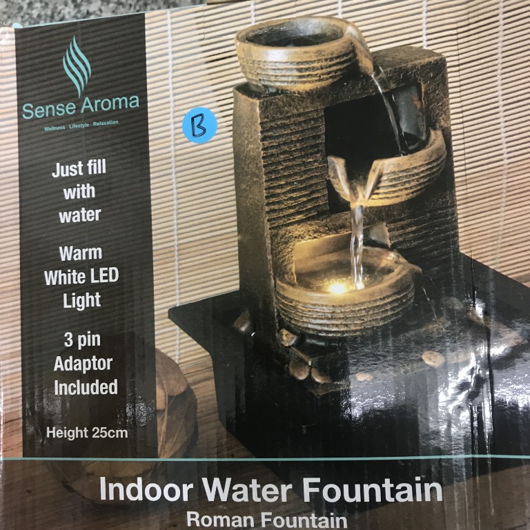 Sense Aroma Roman Fountain, Warm White LED Light 3 Pin Adaptor 25cm