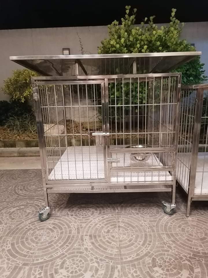 Stainless dog cage Pet Supplies Homes Other Pet Accessories on