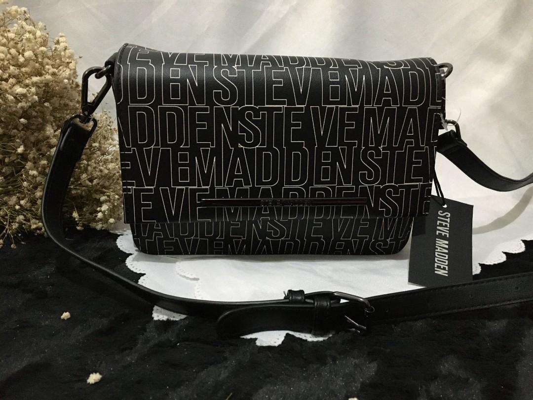 Steve Madden Black Crossbody Monogram 