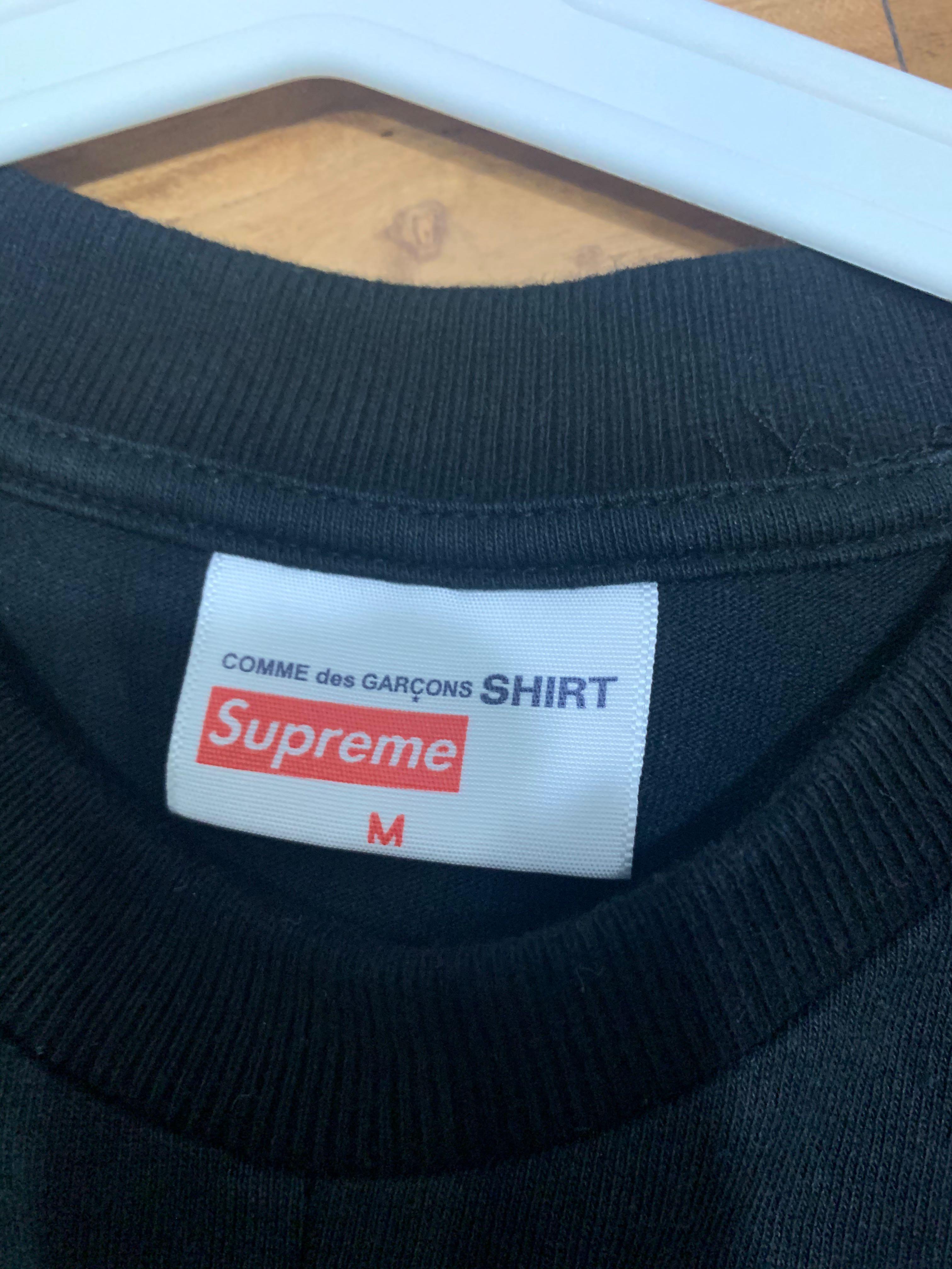 Supreme cdg black tee clearance