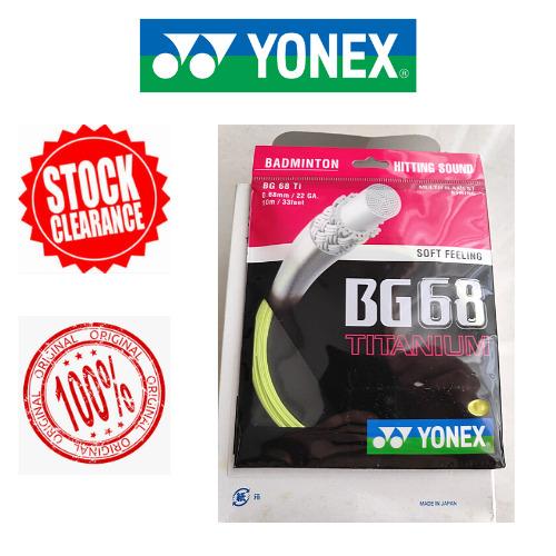 Tali Badminton Yonex Original String BG 68 Titanium High Hitting Sound