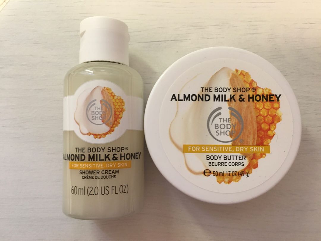 almond milk and honey shower cream