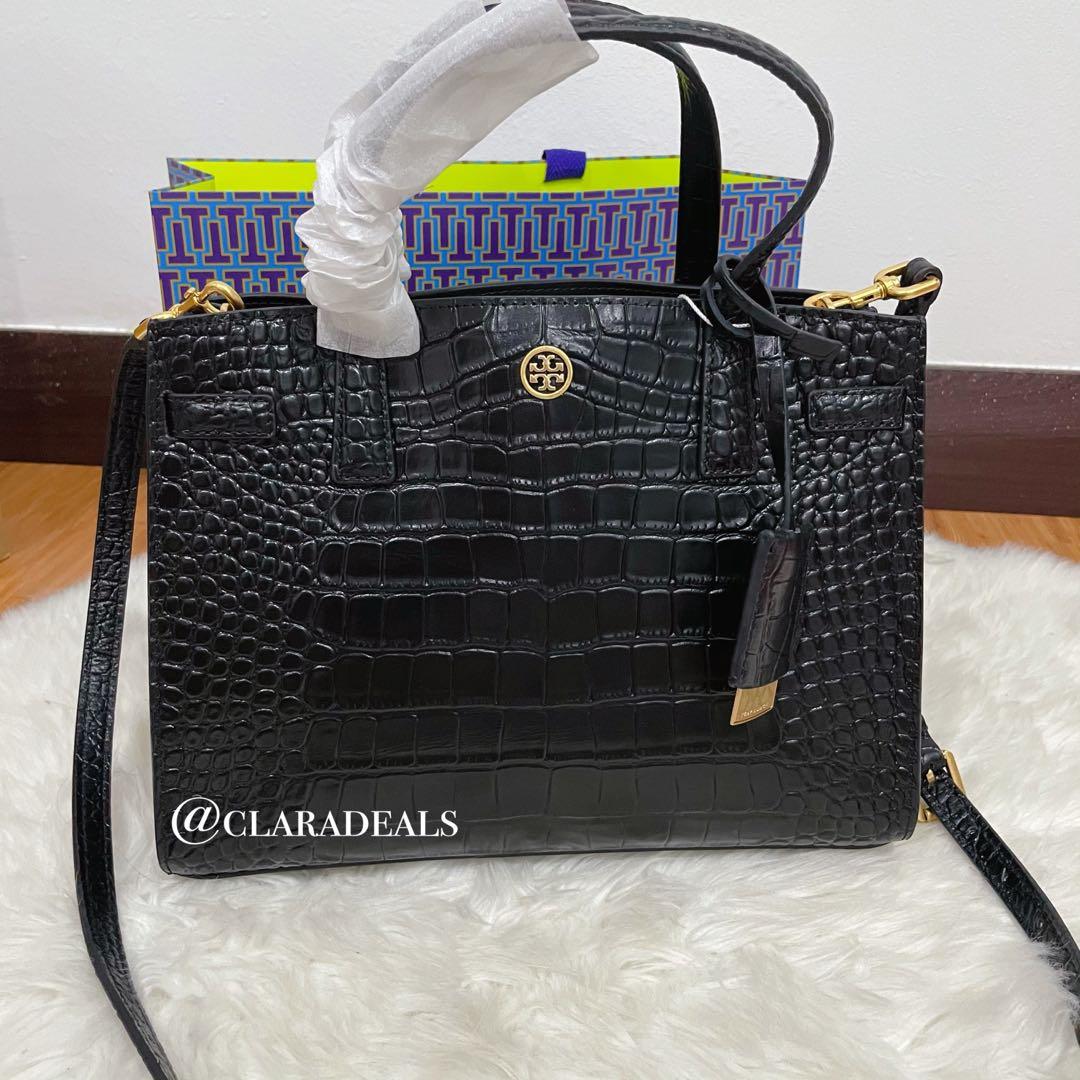 Tory Burch Walker Satchel with Crocodile Embossed, Women's Fashion, Bags &  Wallets, Purses & Pouches on Carousell