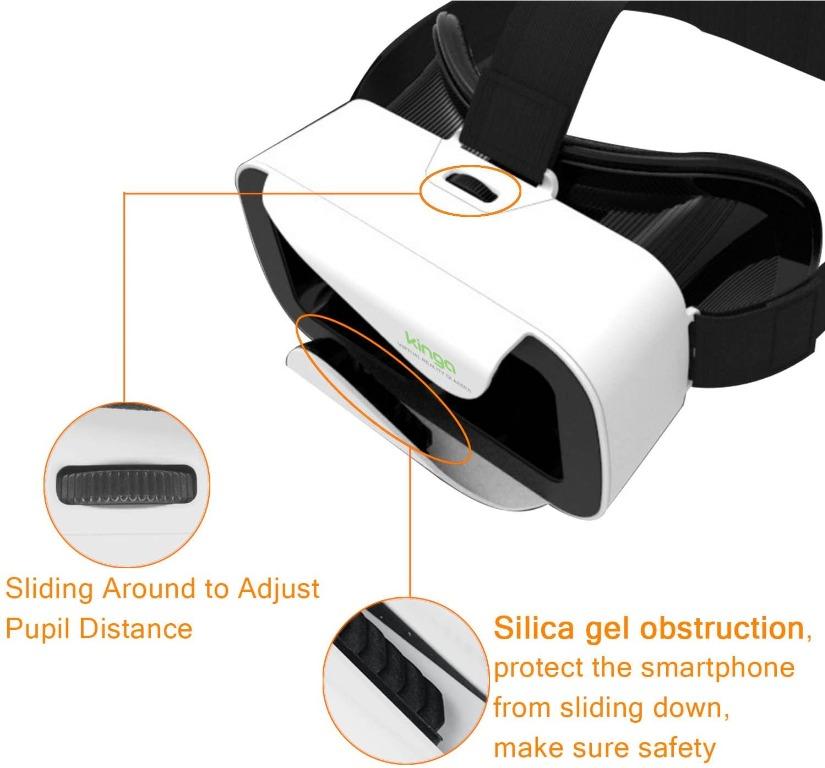 VR Glasses VR Headset KINGA Virtual Reality, Video Gaming, Gaming