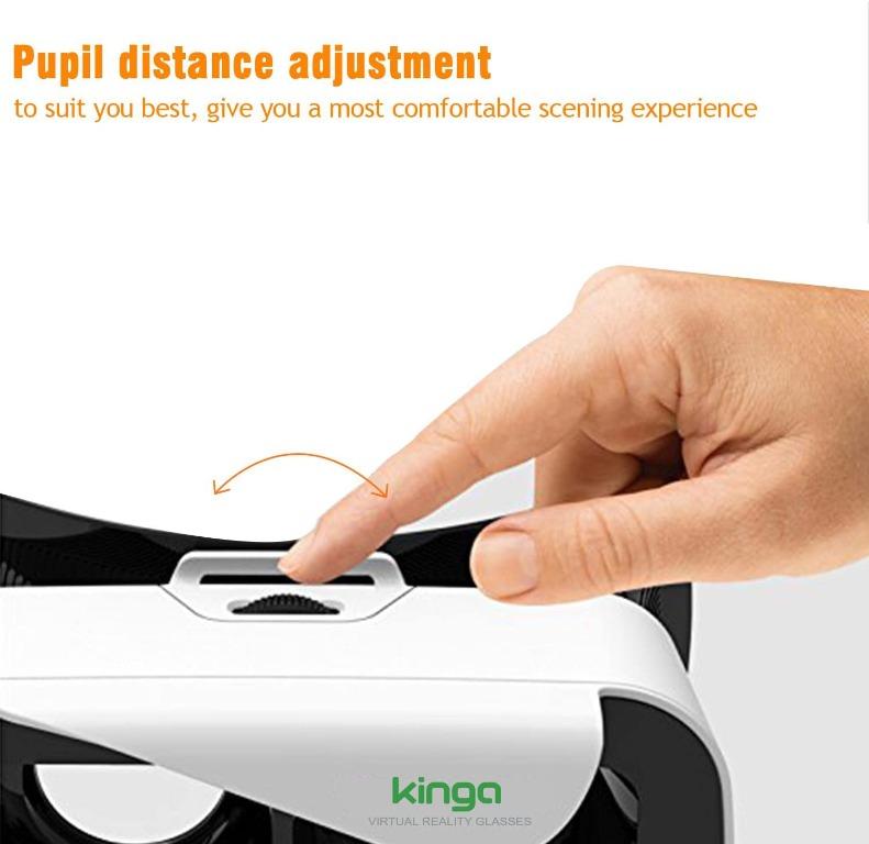 VR Glasses VR Headset KINGA Virtual Reality, Video Gaming, Gaming